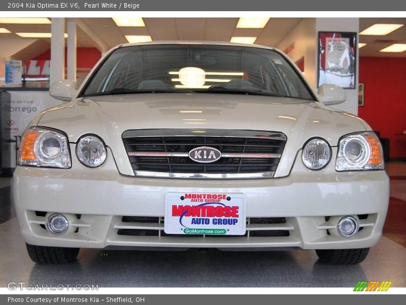 Pearl White / Beige 2004 Kia Optima EX V6