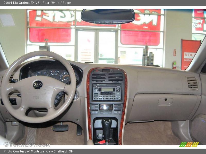 Pearl White / Beige 2004 Kia Optima EX V6