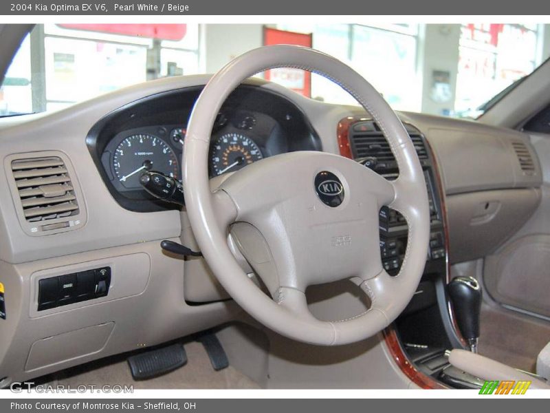 Pearl White / Beige 2004 Kia Optima EX V6