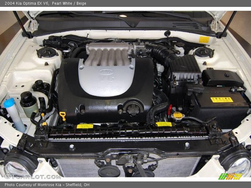 Pearl White / Beige 2004 Kia Optima EX V6