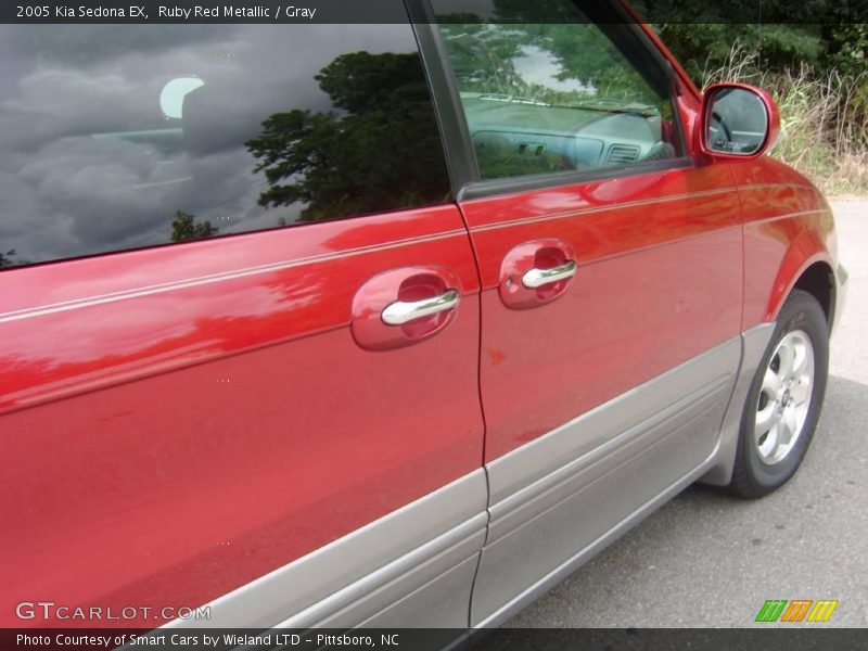 Ruby Red Metallic / Gray 2005 Kia Sedona EX