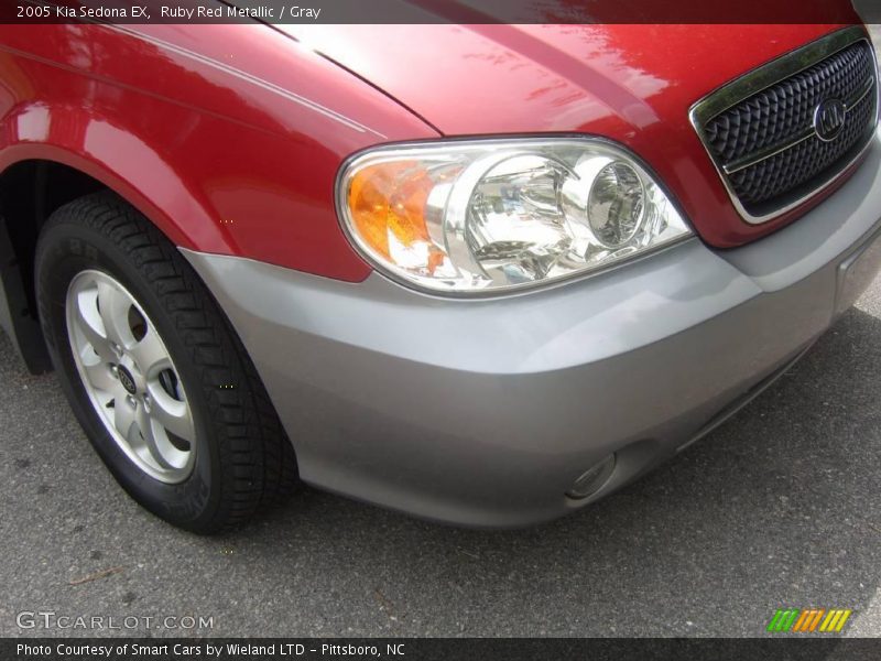 Ruby Red Metallic / Gray 2005 Kia Sedona EX