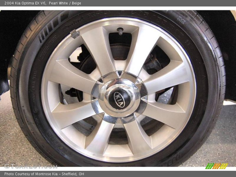Pearl White / Beige 2004 Kia Optima EX V6