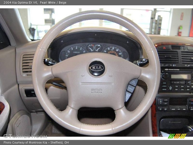 Pearl White / Beige 2004 Kia Optima EX V6