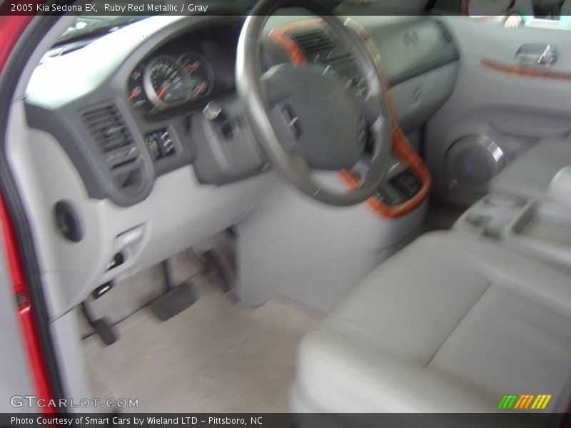Ruby Red Metallic / Gray 2005 Kia Sedona EX
