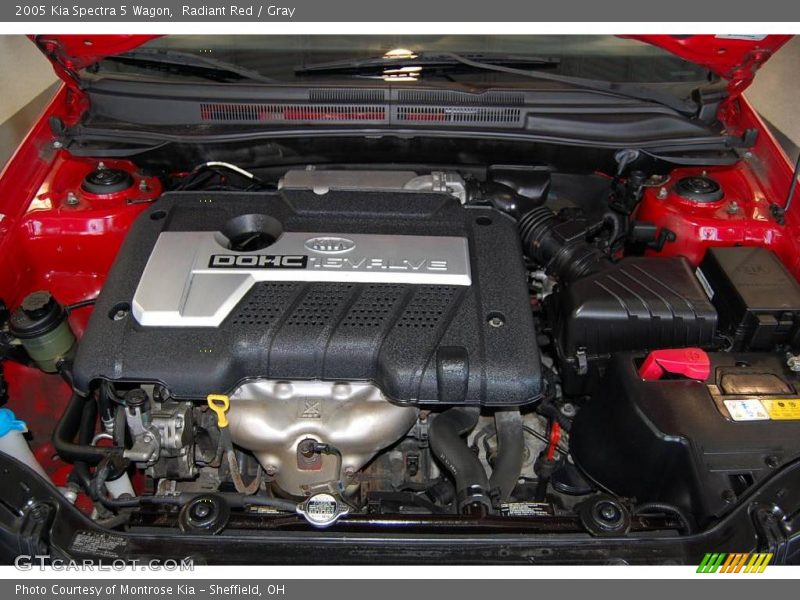 Radiant Red / Gray 2005 Kia Spectra 5 Wagon