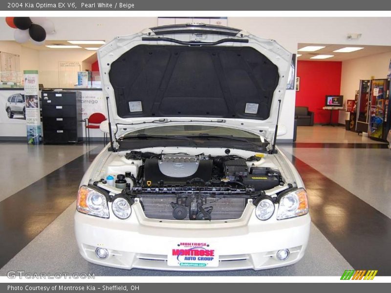 Pearl White / Beige 2004 Kia Optima EX V6