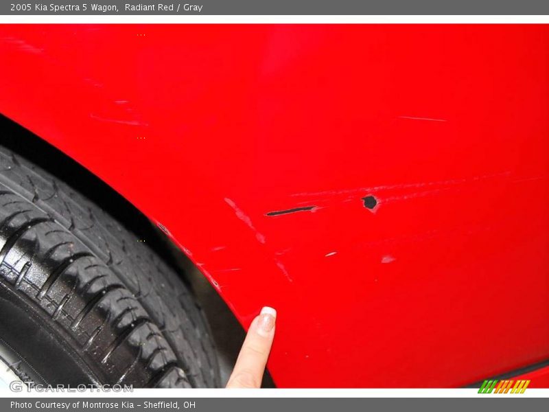 Radiant Red / Gray 2005 Kia Spectra 5 Wagon