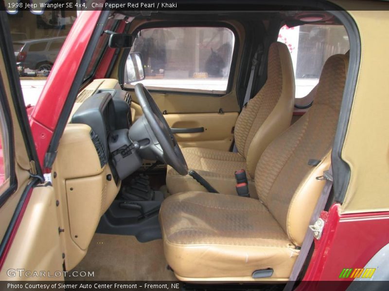 Chili Pepper Red Pearl / Khaki 1998 Jeep Wrangler SE 4x4
