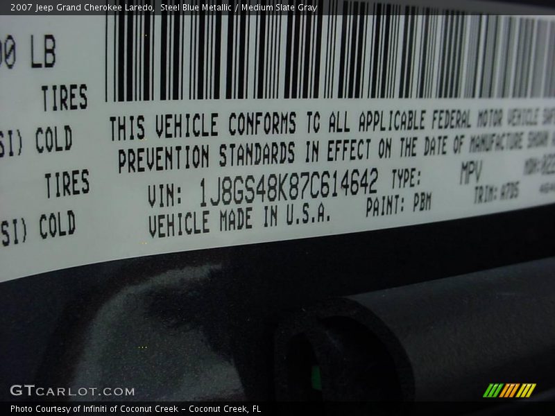 Steel Blue Metallic / Medium Slate Gray 2007 Jeep Grand Cherokee Laredo