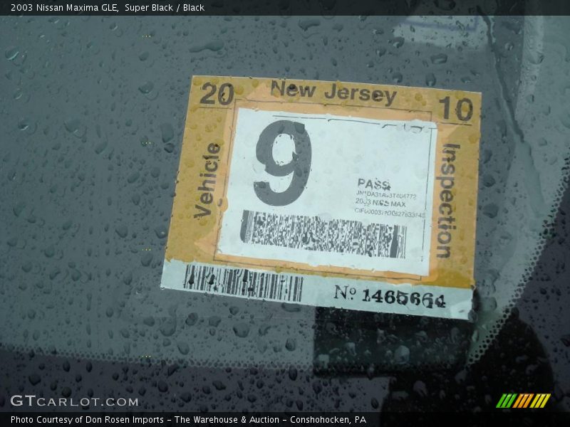Super Black / Black 2003 Nissan Maxima GLE