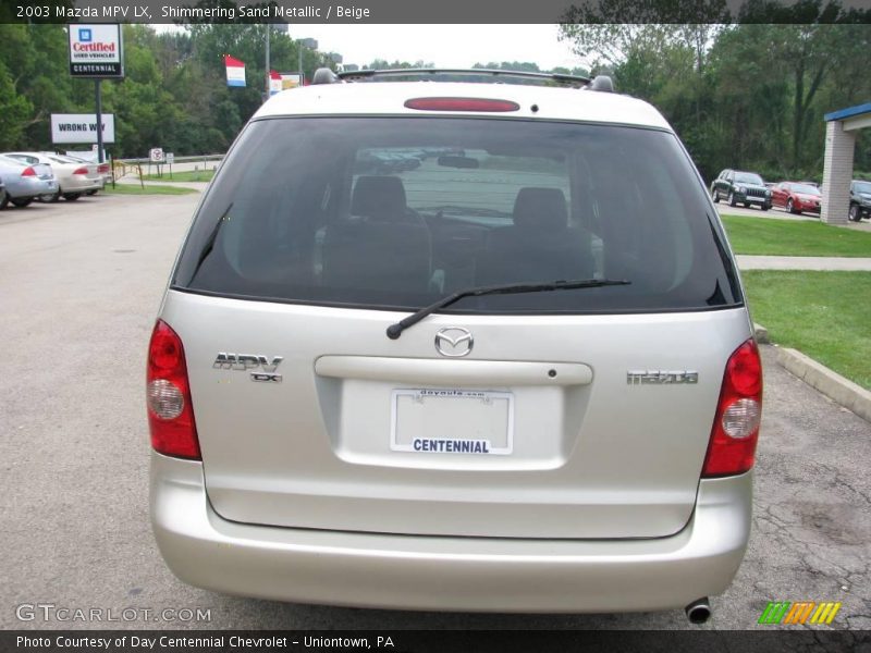 Shimmering Sand Metallic / Beige 2003 Mazda MPV LX