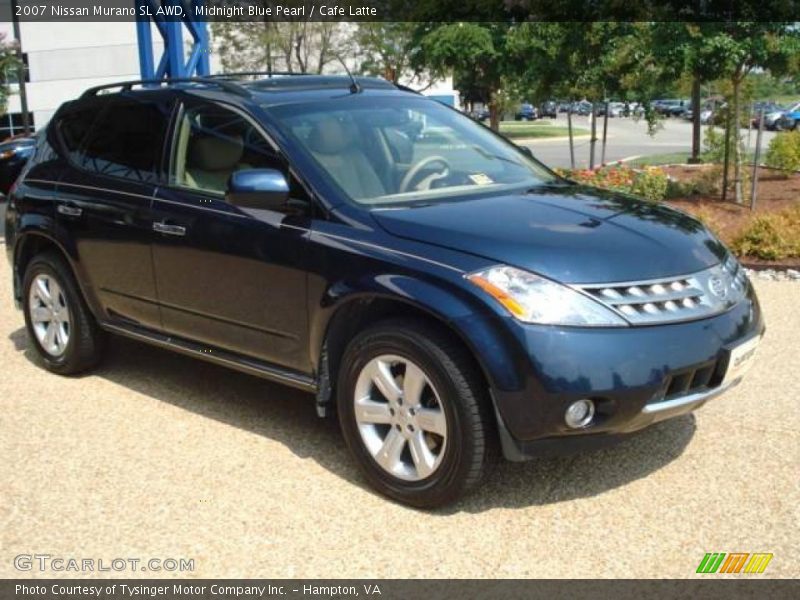 Midnight Blue Pearl / Cafe Latte 2007 Nissan Murano SL AWD