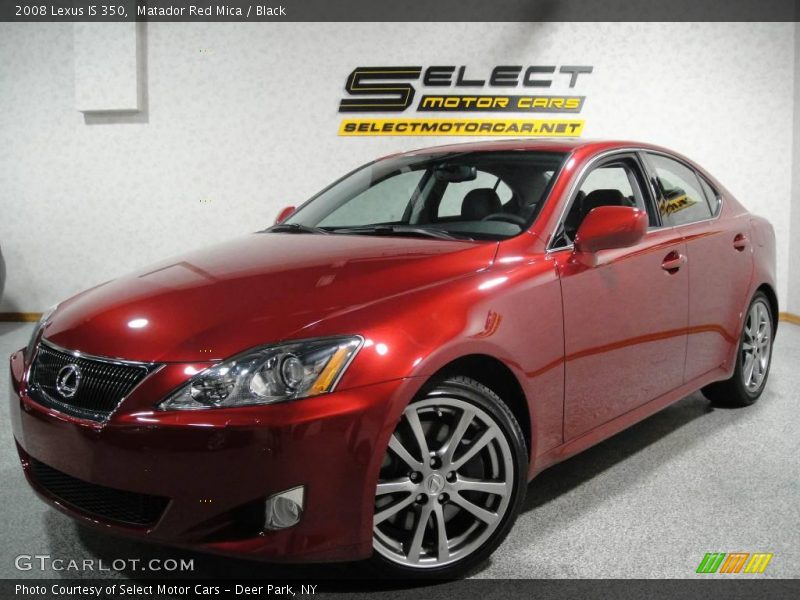 Matador Red Mica / Black 2008 Lexus IS 350