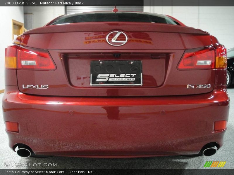 Matador Red Mica / Black 2008 Lexus IS 350