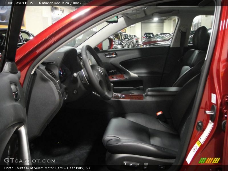 Matador Red Mica / Black 2008 Lexus IS 350