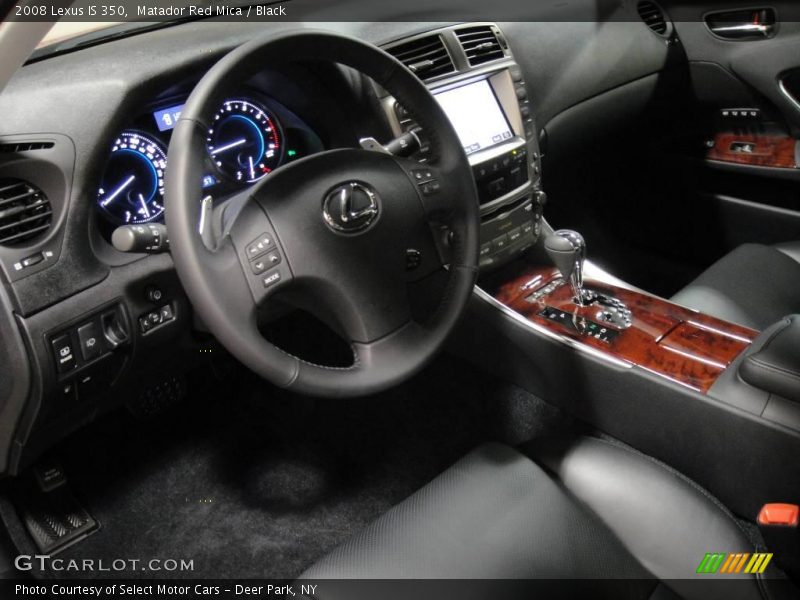Matador Red Mica / Black 2008 Lexus IS 350