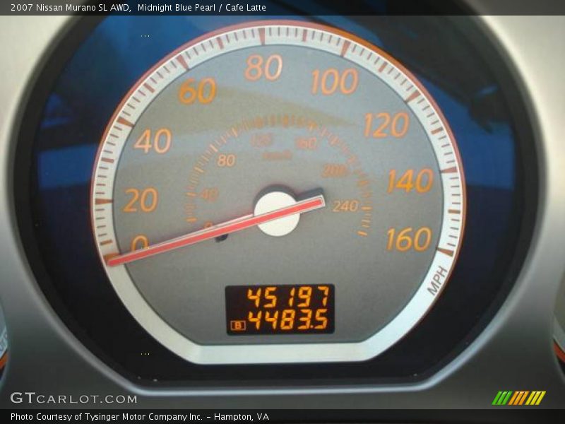 Midnight Blue Pearl / Cafe Latte 2007 Nissan Murano SL AWD
