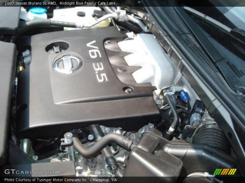 Midnight Blue Pearl / Cafe Latte 2007 Nissan Murano SL AWD