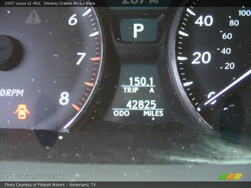 Smokey Granite Mica / Black 2007 Lexus LS 460