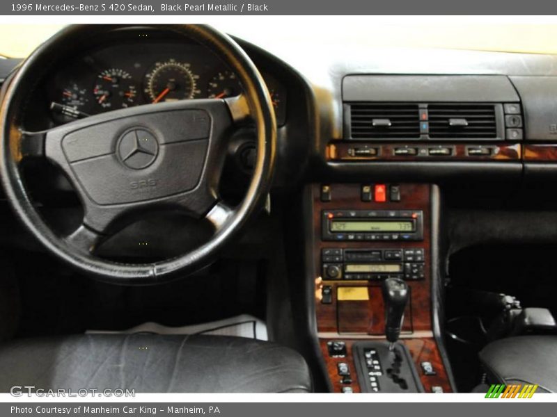 Black Pearl Metallic / Black 1996 Mercedes-Benz S 420 Sedan