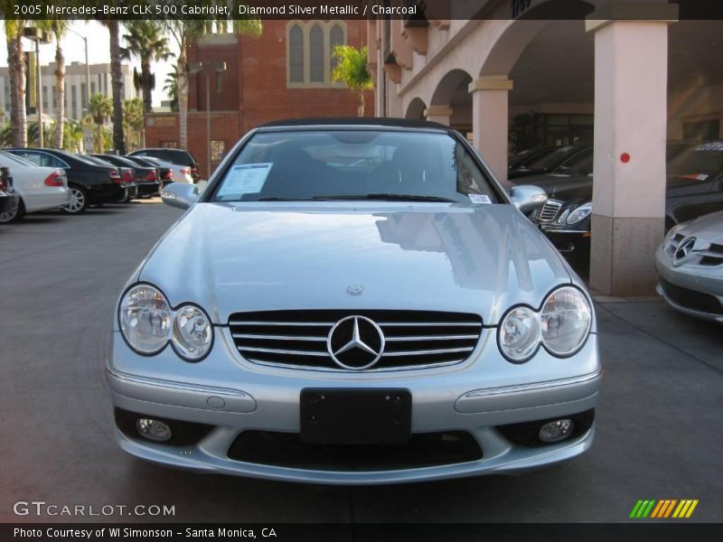 Diamond Silver Metallic / Charcoal 2005 Mercedes-Benz CLK 500 Cabriolet