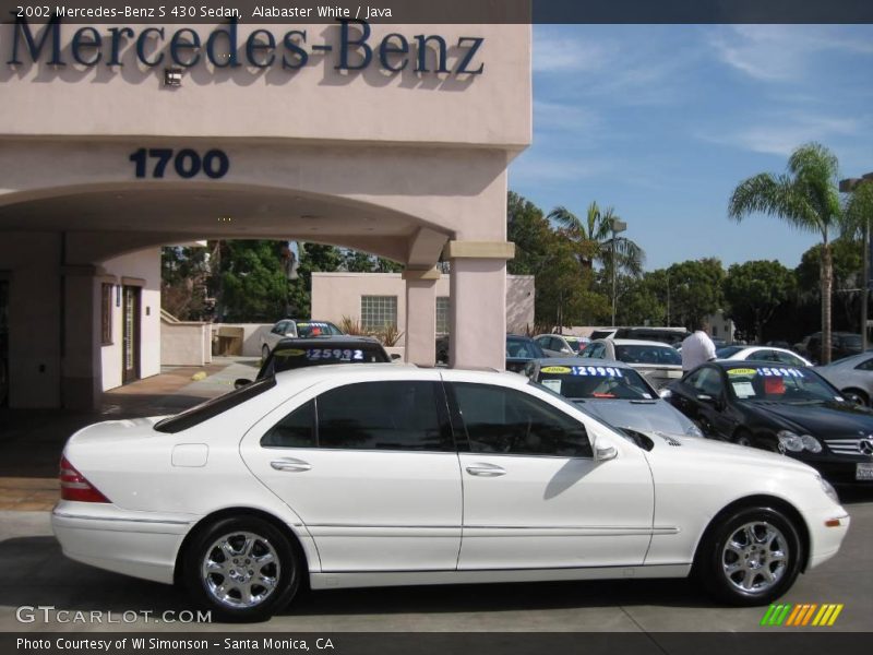 Alabaster White / Java 2002 Mercedes-Benz S 430 Sedan