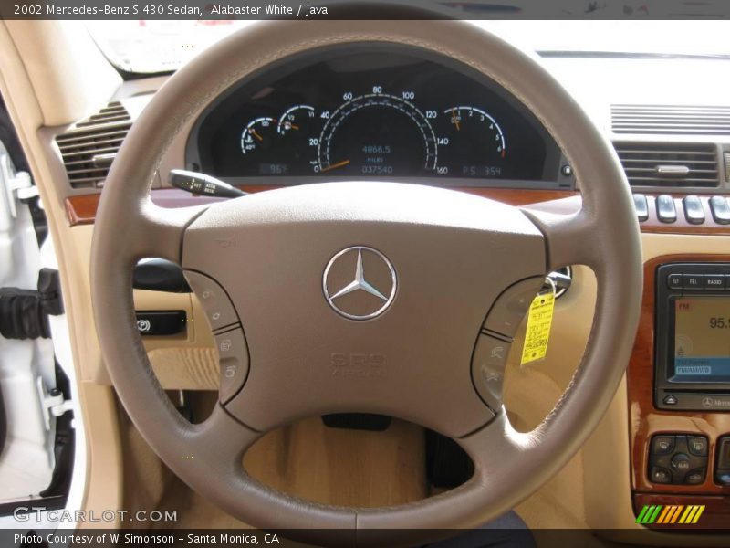 Alabaster White / Java 2002 Mercedes-Benz S 430 Sedan
