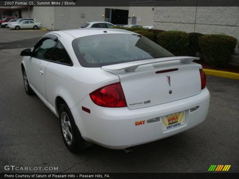 Summit White / Ebony 2007 Pontiac G5