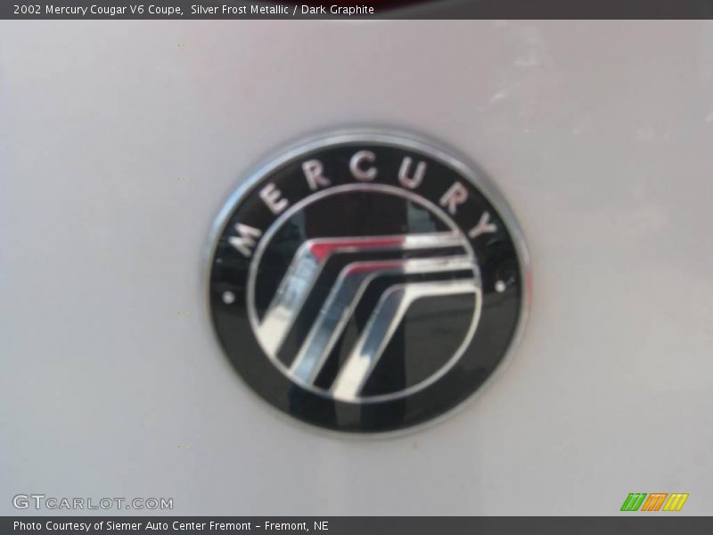 Silver Frost Metallic / Dark Graphite 2002 Mercury Cougar V6 Coupe