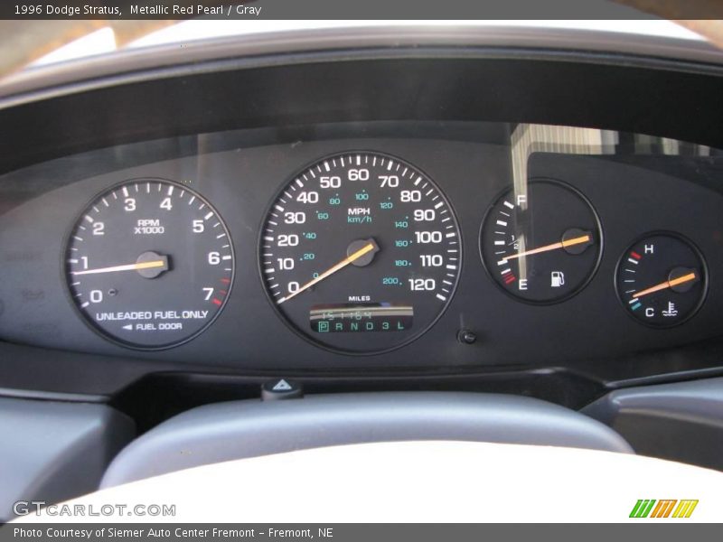Metallic Red Pearl / Gray 1996 Dodge Stratus