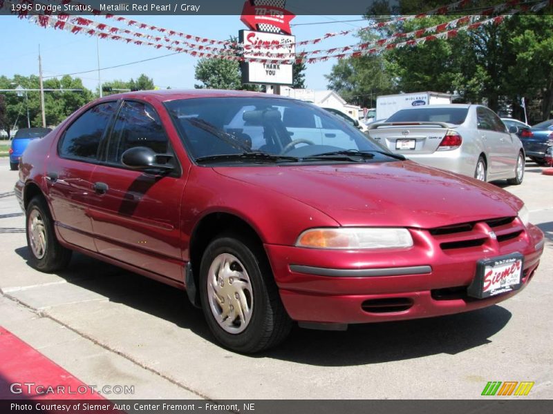 Metallic Red Pearl / Gray 1996 Dodge Stratus