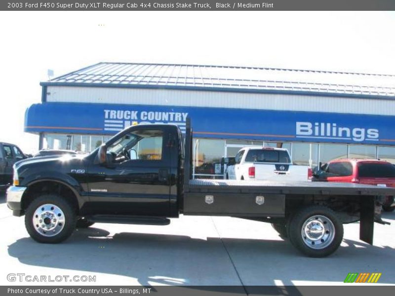 Black / Medium Flint 2003 Ford F450 Super Duty XLT Regular Cab 4x4 Chassis Stake Truck