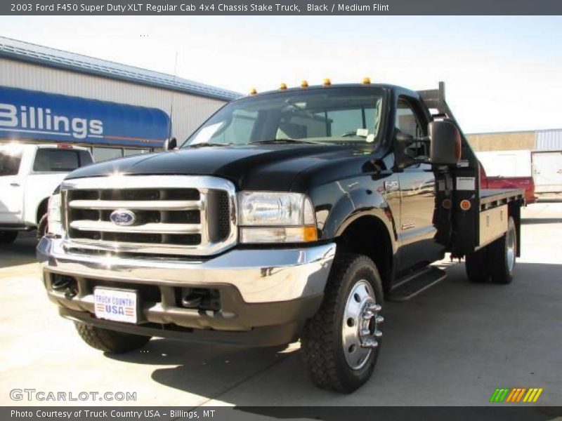 Black / Medium Flint 2003 Ford F450 Super Duty XLT Regular Cab 4x4 Chassis Stake Truck