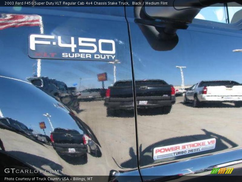 Black / Medium Flint 2003 Ford F450 Super Duty XLT Regular Cab 4x4 Chassis Stake Truck
