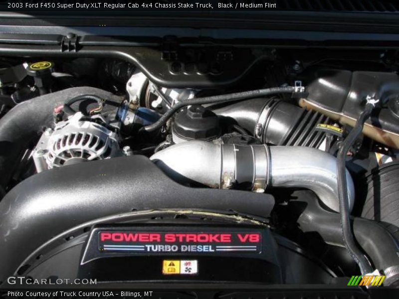 Black / Medium Flint 2003 Ford F450 Super Duty XLT Regular Cab 4x4 Chassis Stake Truck