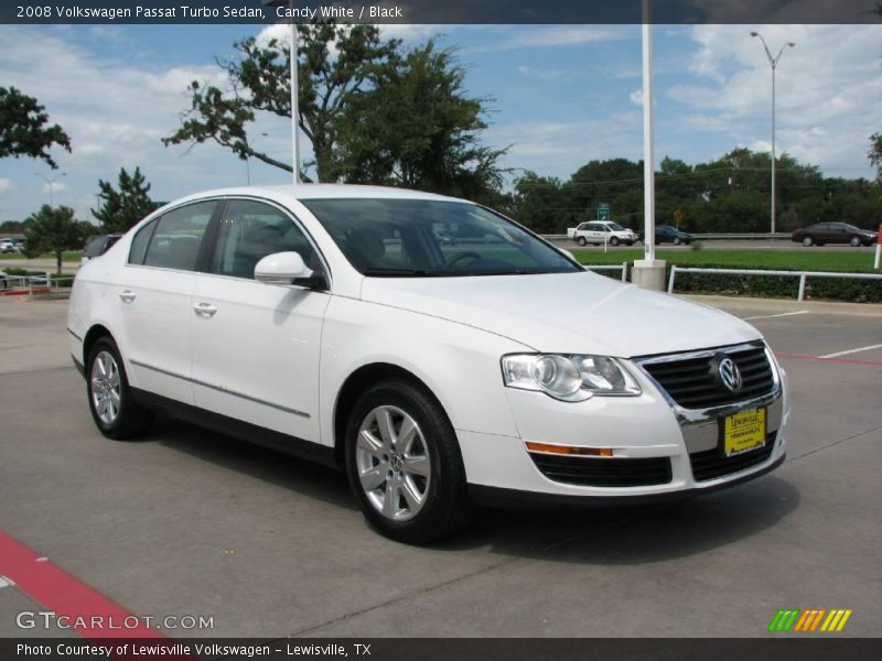 Candy White / Black 2008 Volkswagen Passat Turbo Sedan