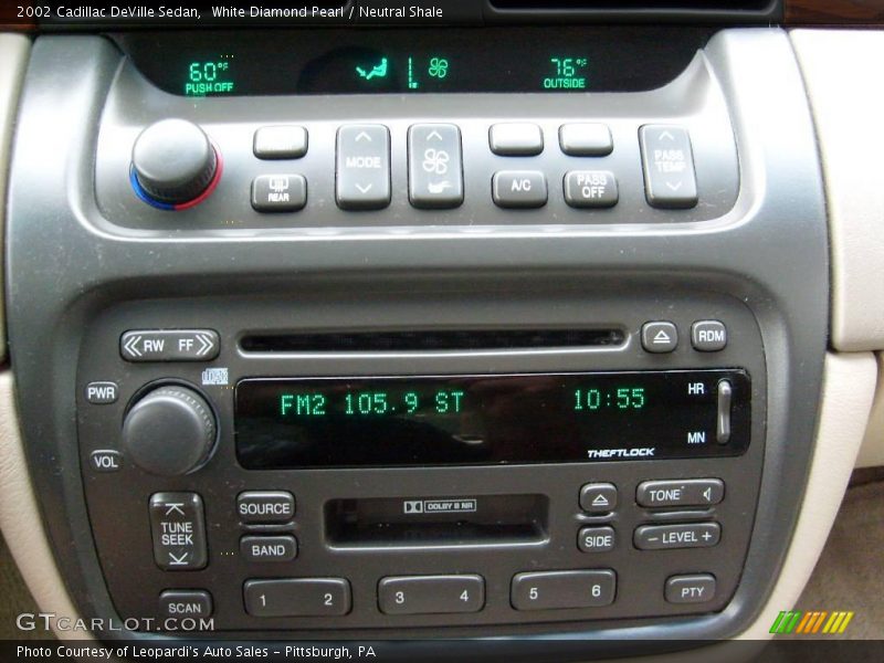 White Diamond Pearl / Neutral Shale 2002 Cadillac DeVille Sedan