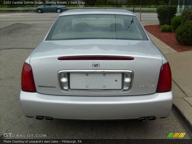 Sterling Metallic / Dark Gray 2002 Cadillac DeVille Sedan