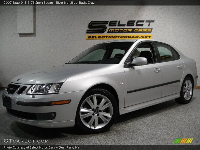 Silver Metallic / Black/Gray 2007 Saab 9-3 2.0T Sport Sedan