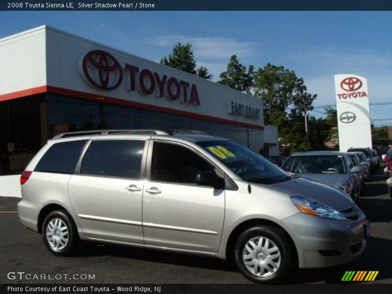 Silver Shadow Pearl / Stone 2008 Toyota Sienna LE