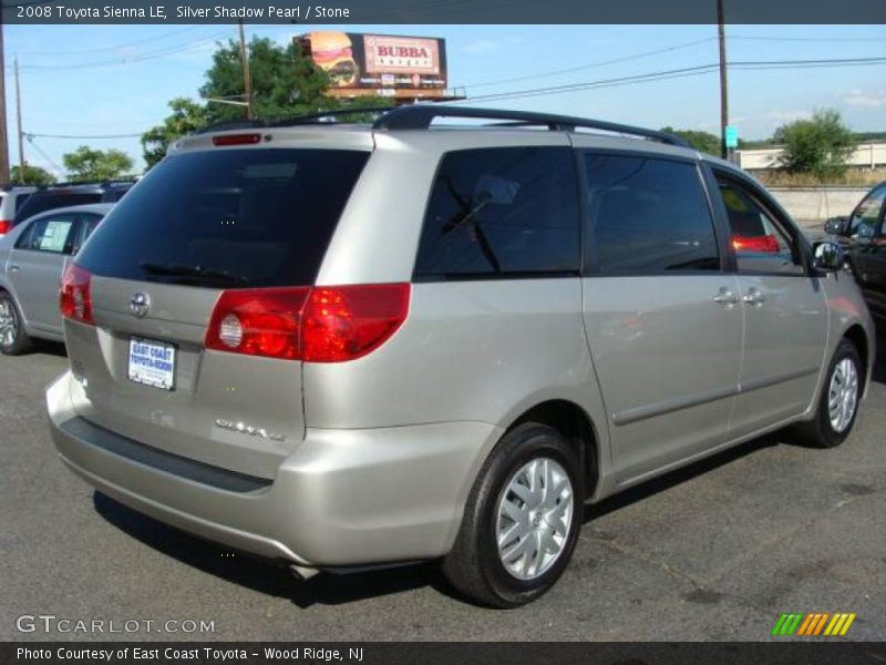 Silver Shadow Pearl / Stone 2008 Toyota Sienna LE