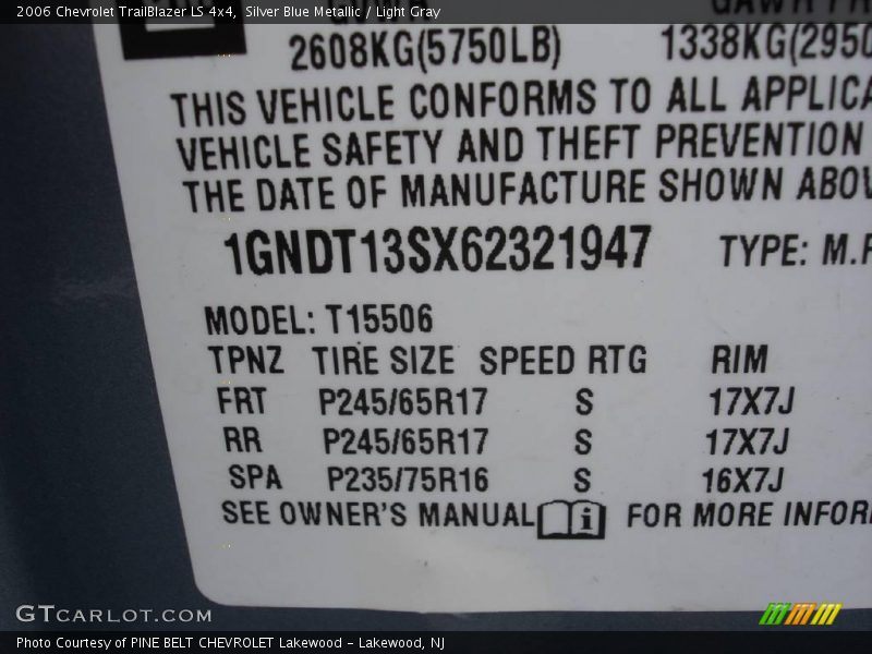 Silver Blue Metallic / Light Gray 2006 Chevrolet TrailBlazer LS 4x4