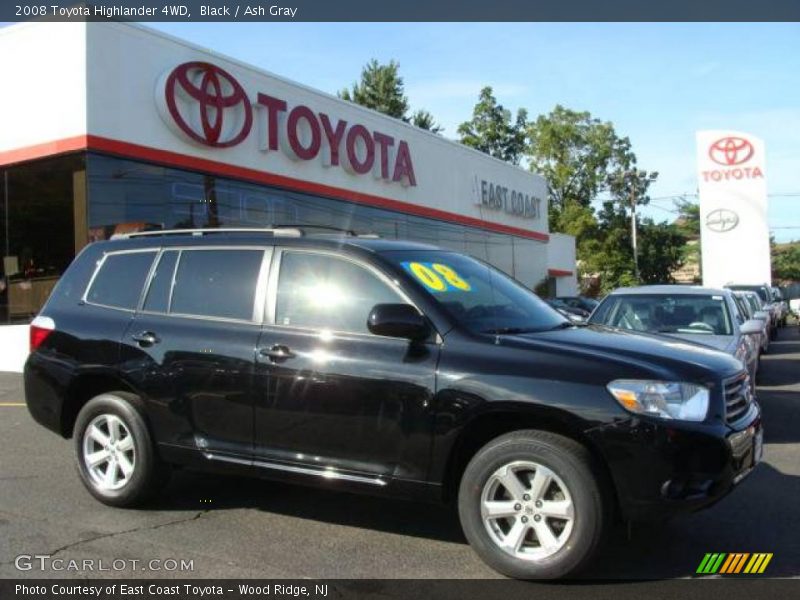 Black / Ash Gray 2008 Toyota Highlander 4WD