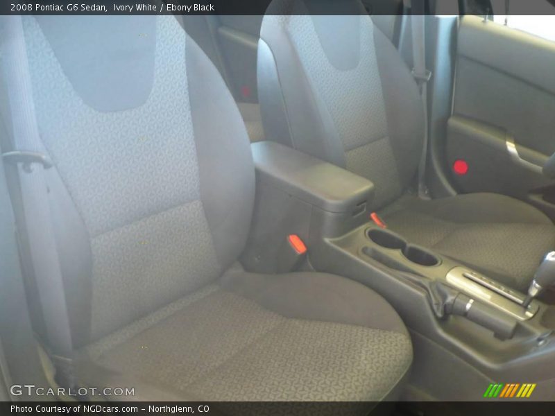 Ivory White / Ebony Black 2008 Pontiac G6 Sedan