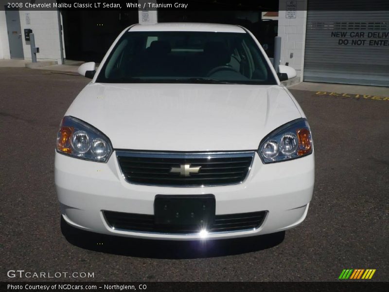 White / Titanium Gray 2008 Chevrolet Malibu Classic LT Sedan