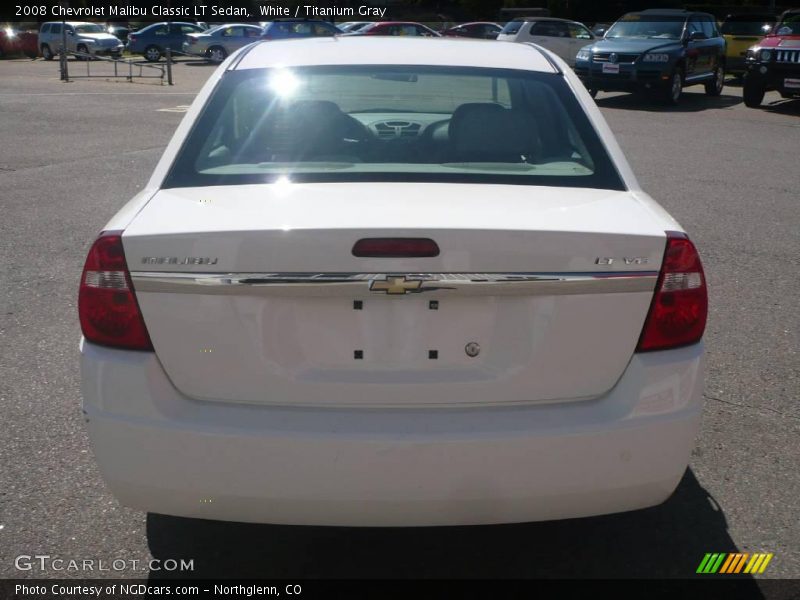 White / Titanium Gray 2008 Chevrolet Malibu Classic LT Sedan