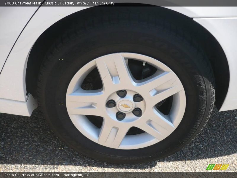 White / Titanium Gray 2008 Chevrolet Malibu Classic LT Sedan