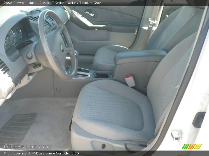 White / Titanium Gray 2008 Chevrolet Malibu Classic LT Sedan