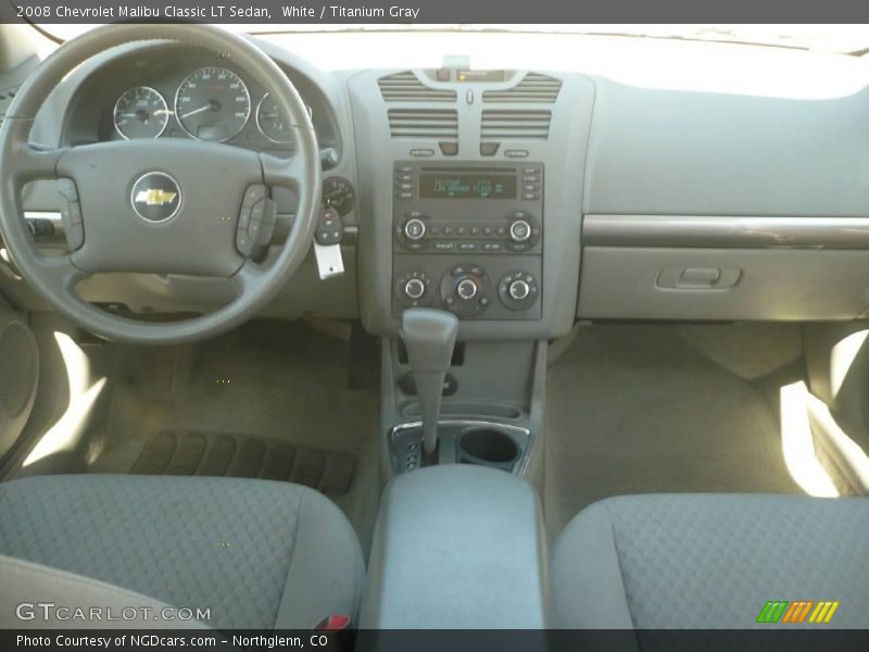 White / Titanium Gray 2008 Chevrolet Malibu Classic LT Sedan